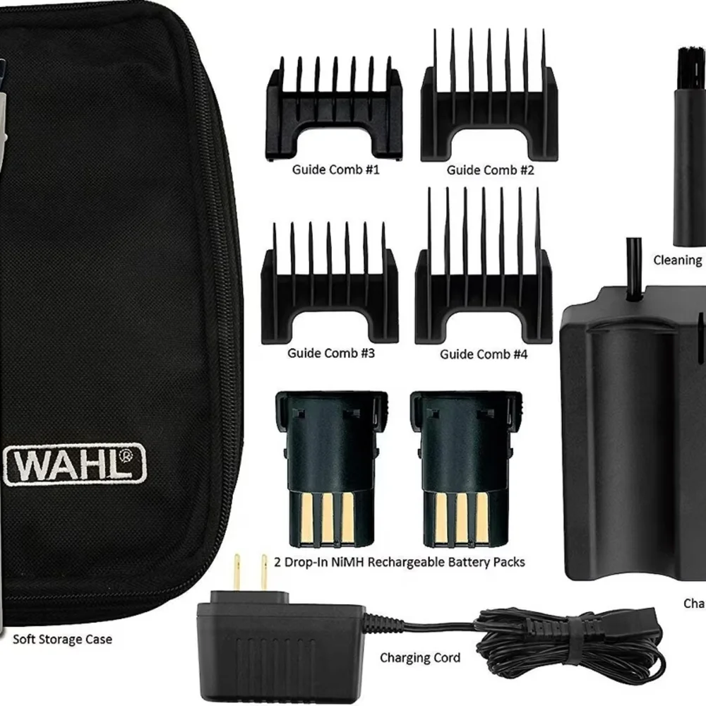 Wahl Arco Cordless Pet Clipper Grooming Kit 5 In 1 Adjustable Blade Like New